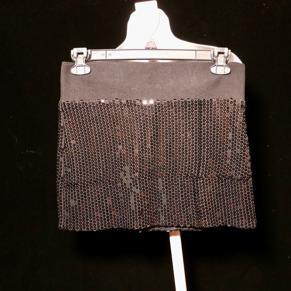 Lily White Black Sequin Mini Skirt